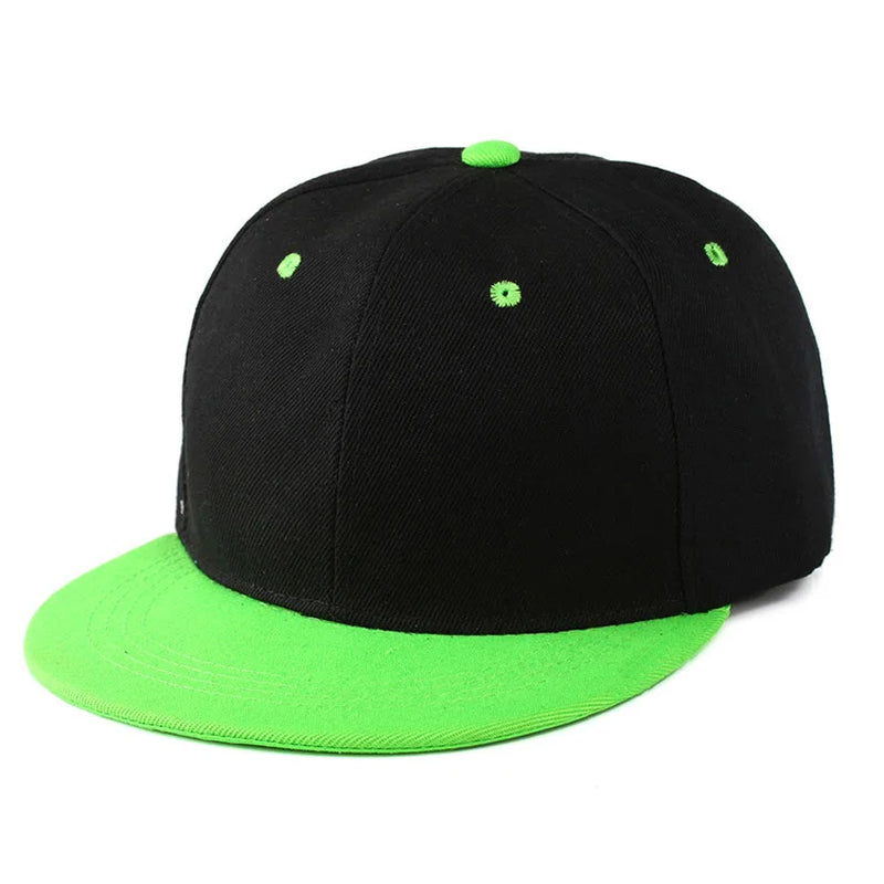 Fashion Unisex Baseball Cap Men Women Hip-Hop Flat-Brimmed Cap Outdoor Snapback Hat Flat Brim Trendy Leisure Adjustable Sun Hats