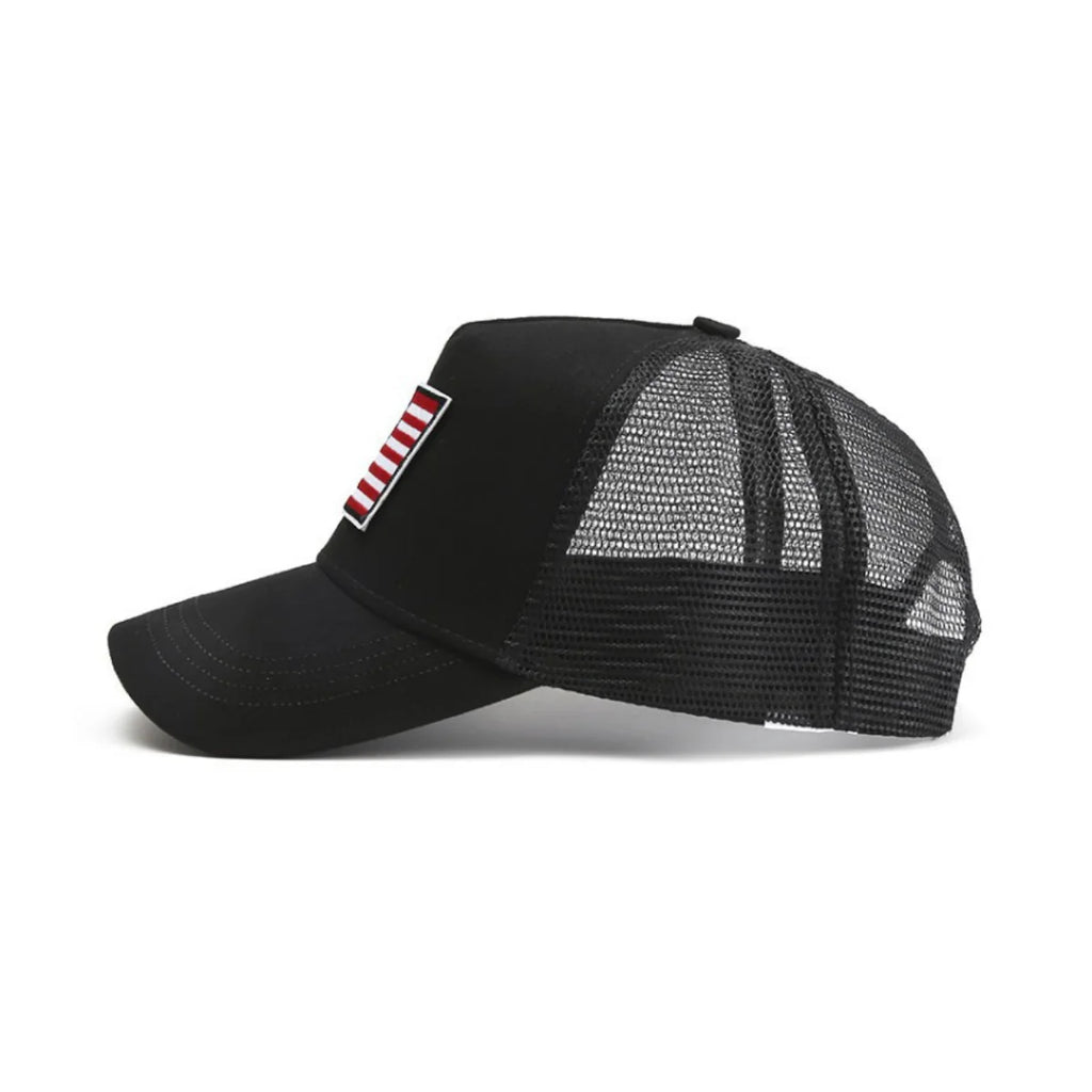 Jupitergear American Flag Trucker Hat with Adjustable Strap | Breathable & Unisex