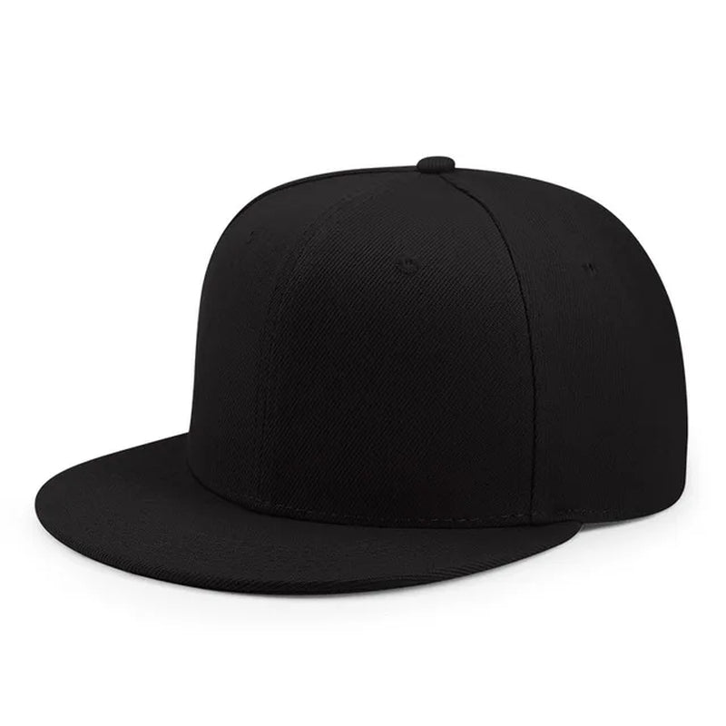 Fashion Unisex Baseball Cap Men Women Hip-Hop Flat-Brimmed Cap Outdoor Snapback Hat Flat Brim Trendy Leisure Adjustable Sun Hats