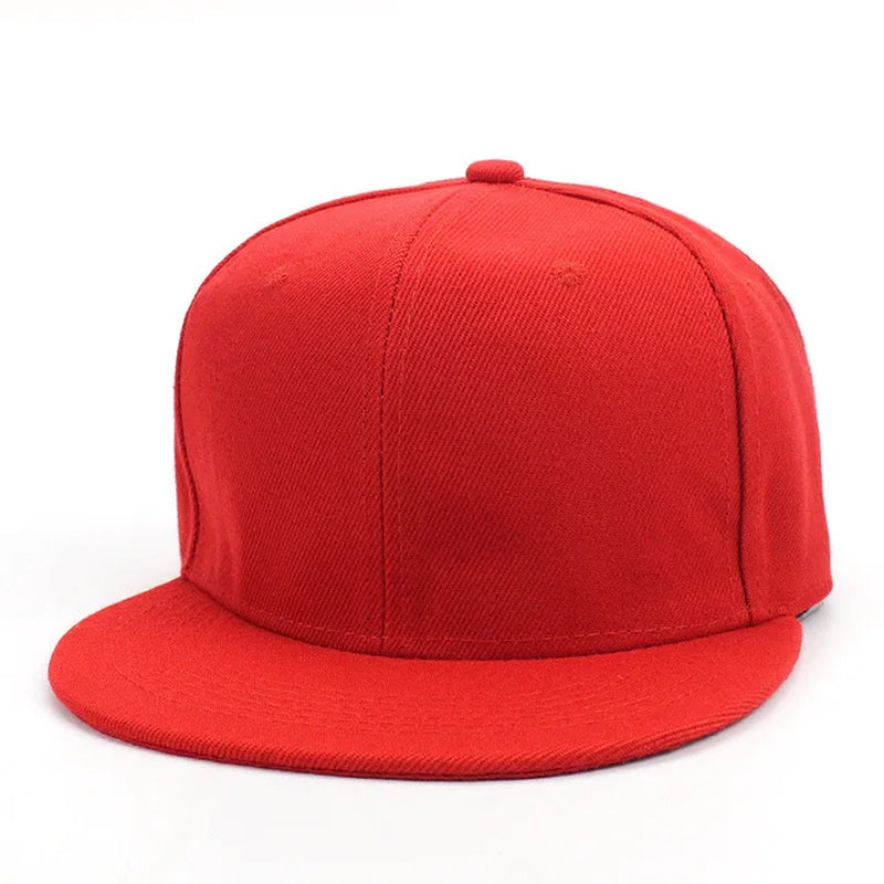 Fashion Unisex Baseball Cap Men Women Hip-Hop Flat-Brimmed Cap Outdoor Snapback Hat Flat Brim Trendy Leisure Adjustable Sun Hats