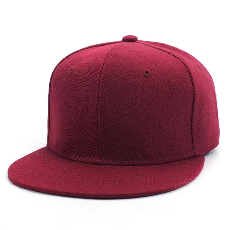Fashion Unisex Baseball Cap Men Women Hip-Hop Flat-Brimmed Cap Outdoor Snapback Hat Flat Brim Trendy Leisure Adjustable Sun Hats