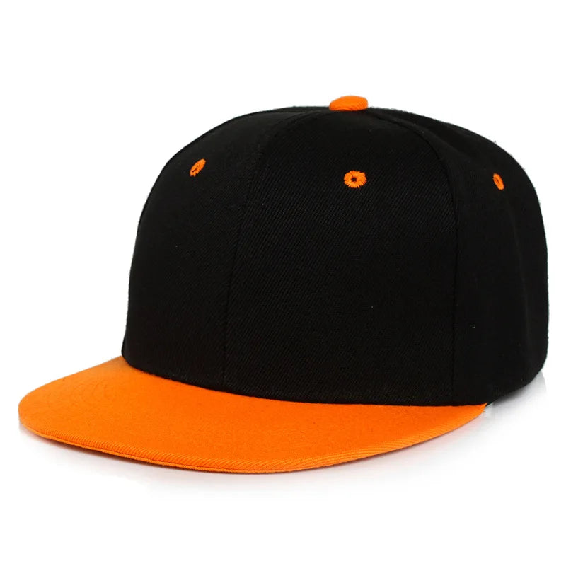 Fashion Unisex Baseball Cap Men Women Hip-Hop Flat-Brimmed Cap Outdoor Snapback Hat Flat Brim Trendy Leisure Adjustable Sun Hats