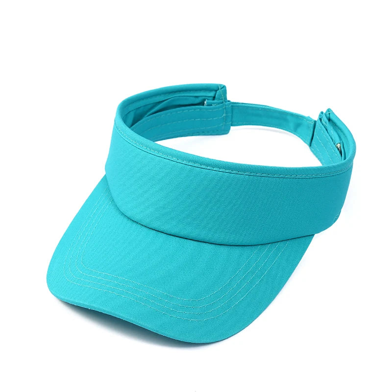 Summer Sun Hats Men Women Cotton Adjustable Visor UV Protection Top Empty Solid Sport Tennis Golf Running Sunscreen Baseball Cap