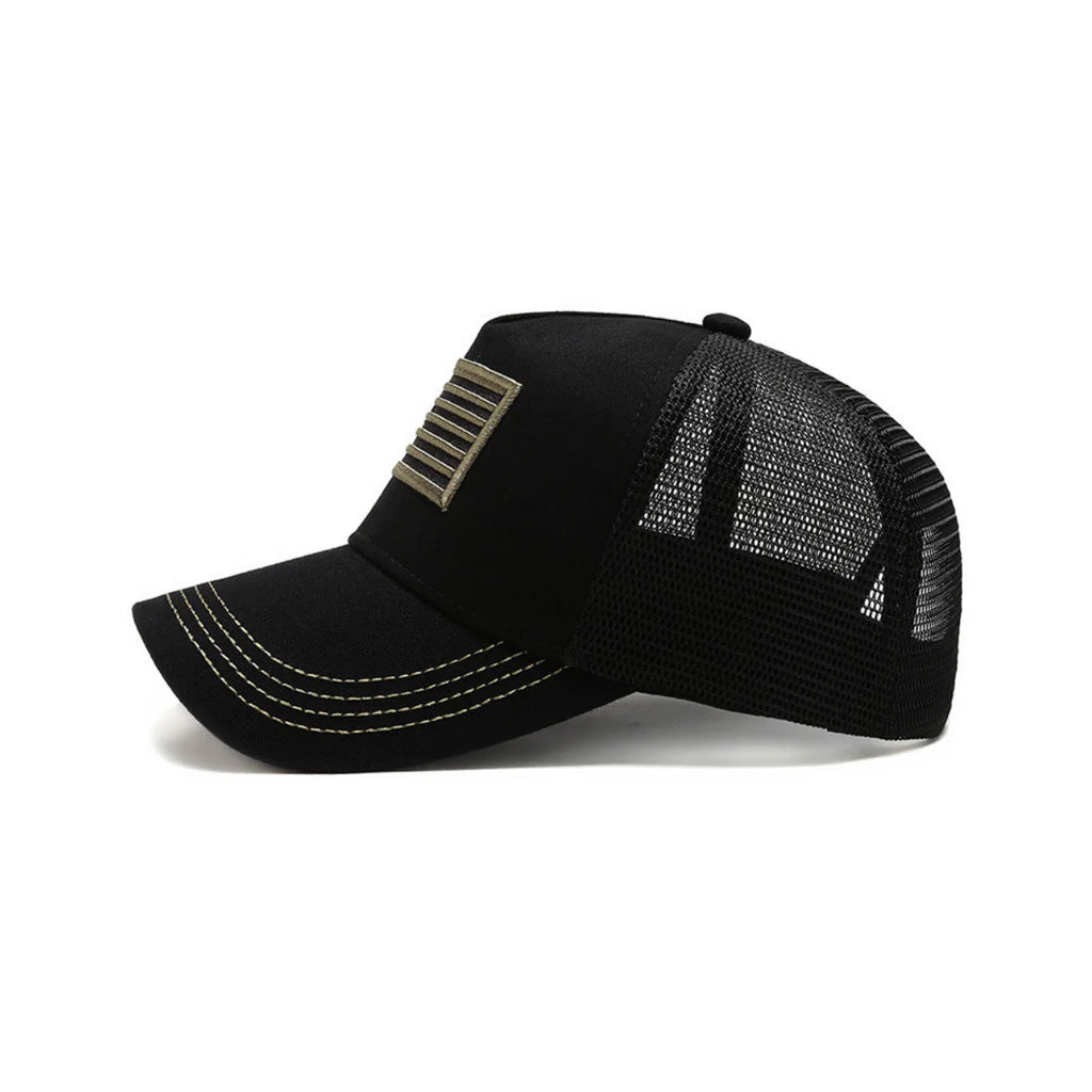 Jupitergear American Flag Trucker Hat with Adjustable Strap | Breathable & Unisex