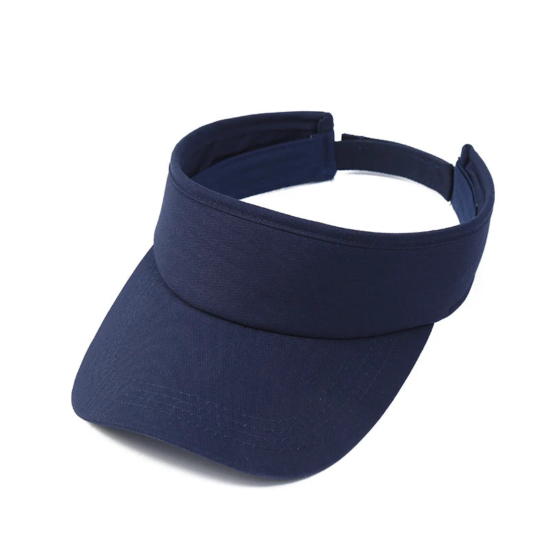 Summer Sun Hats Men Women Cotton Adjustable Visor UV Protection Top Empty Solid Sport Tennis Golf Running Sunscreen Baseball Cap