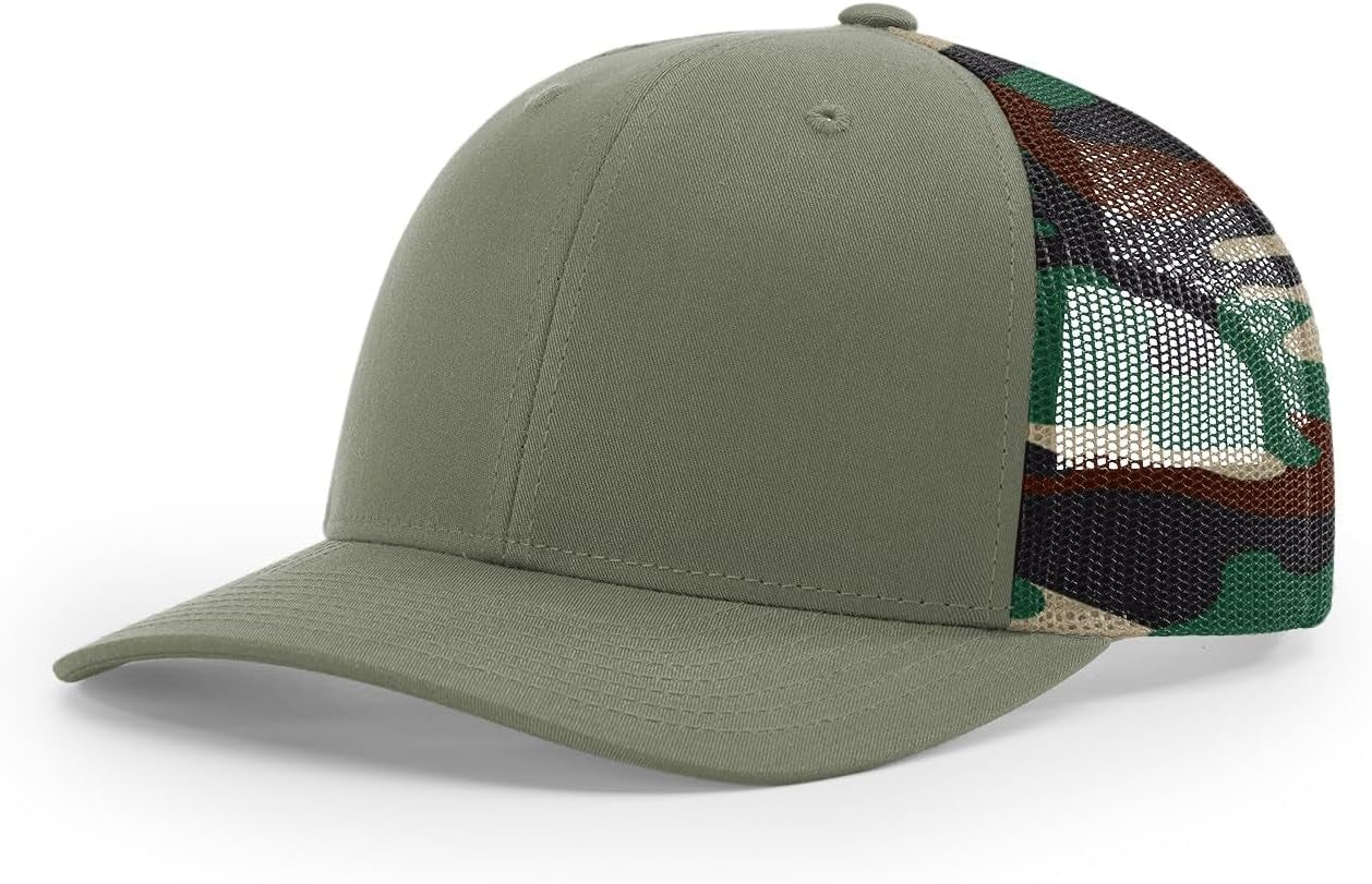 Richardson 112 Trucker Hat Structured Classic Adjustable 6 Panel Snapback Cap One Size Fits Most Adults, Men, Women or Youth