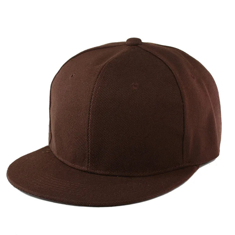 Fashion Unisex Baseball Cap Men Women Hip-Hop Flat-Brimmed Cap Outdoor Snapback Hat Flat Brim Trendy Leisure Adjustable Sun Hats