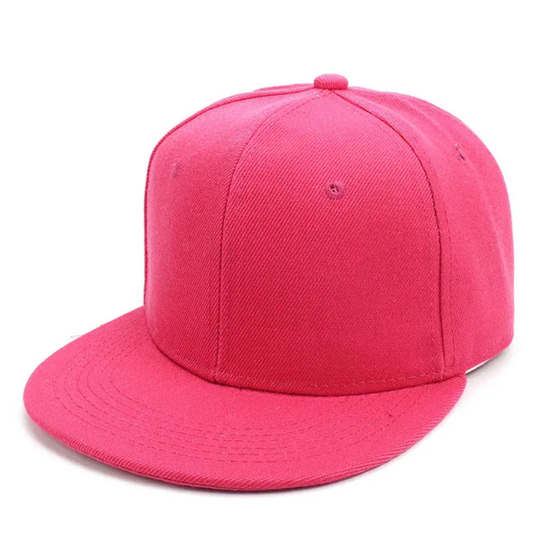 Fashion Unisex Baseball Cap Men Women Hip-Hop Flat-Brimmed Cap Outdoor Snapback Hat Flat Brim Trendy Leisure Adjustable Sun Hats
