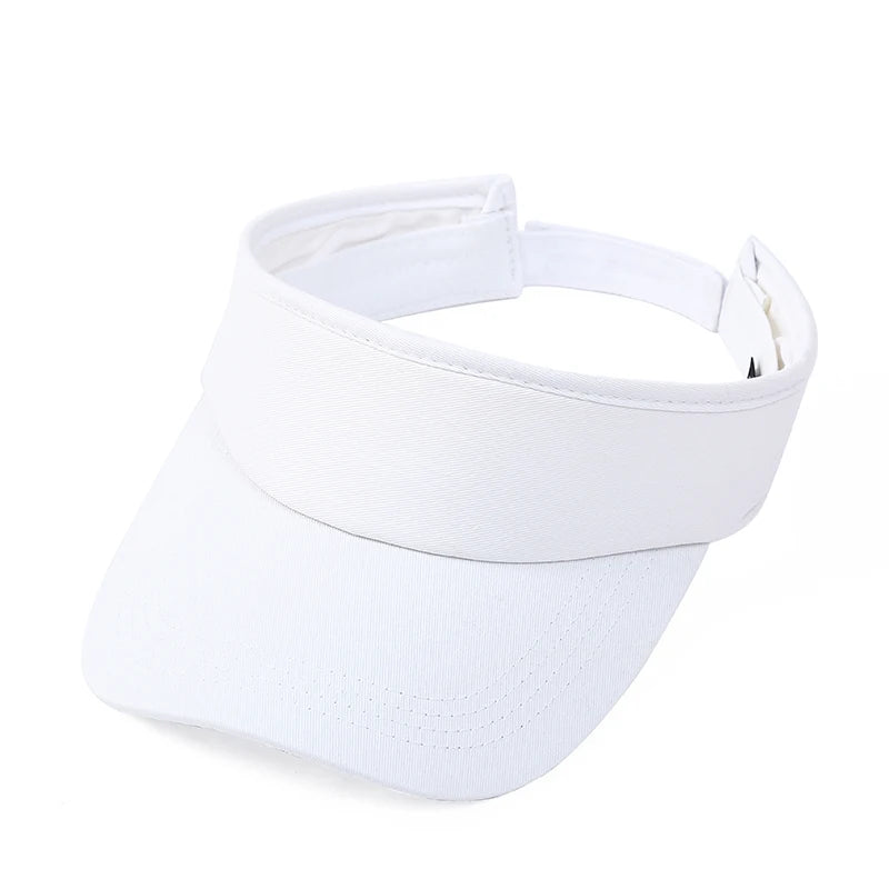 Summer Sun Hats Men Women Cotton Adjustable Visor UV Protection Top Empty Solid Sport Tennis Golf Running Sunscreen Baseball Cap