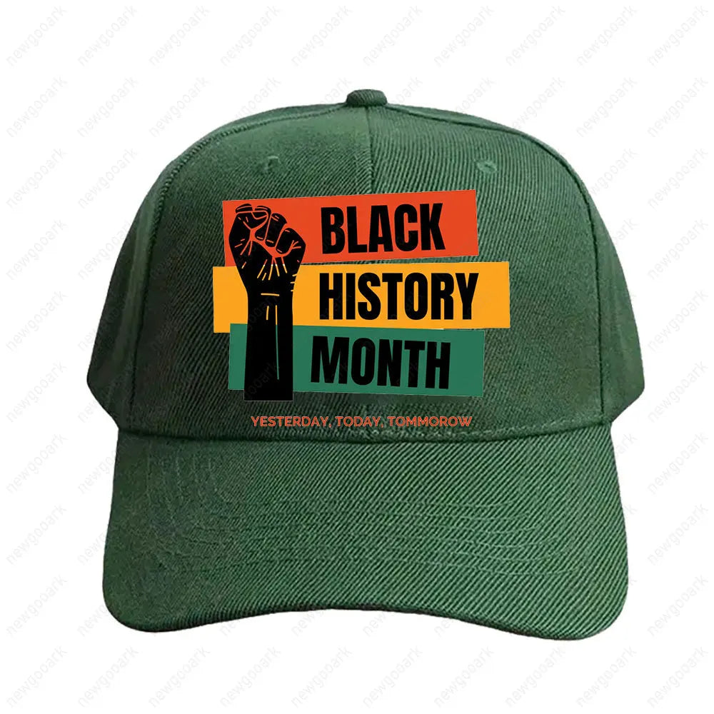 Black History Month Yesterday Today Tommorow Cap Adult Graphic Baseball Cap Adjustable Streetwear