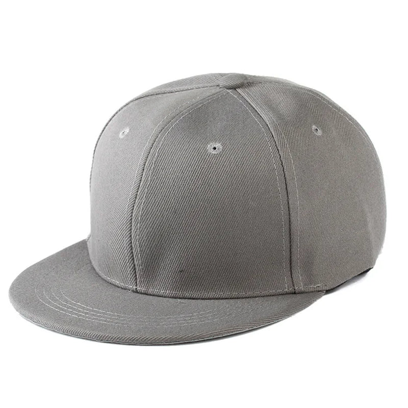 Fashion Unisex Baseball Cap Men Women Hip-Hop Flat-Brimmed Cap Outdoor Snapback Hat Flat Brim Trendy Leisure Adjustable Sun Hats
