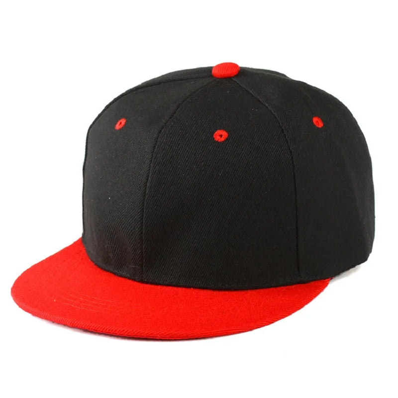 Fashion Unisex Baseball Cap Men Women Hip-Hop Flat-Brimmed Cap Outdoor Snapback Hat Flat Brim Trendy Leisure Adjustable Sun Hats