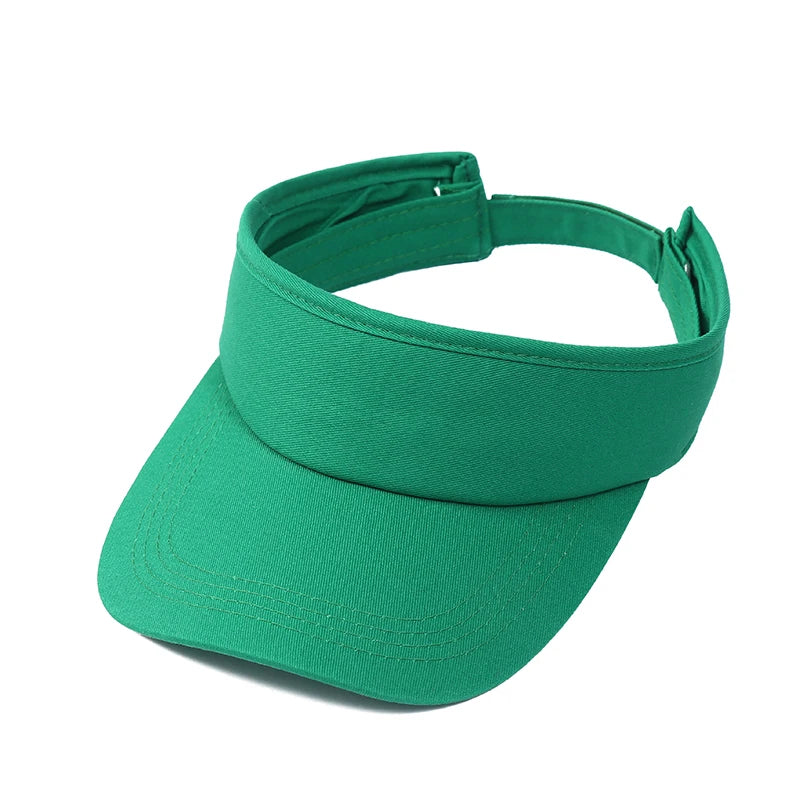 Summer Sun Hats Men Women Cotton Adjustable Visor UV Protection Top Empty Solid Sport Tennis Golf Running Sunscreen Baseball Cap