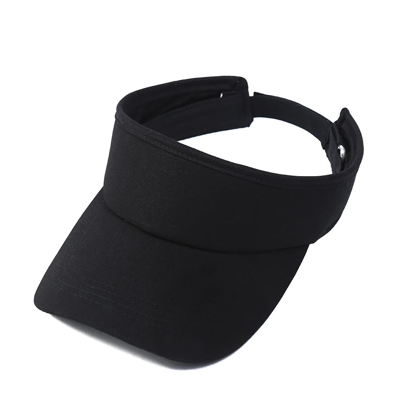 Summer Sun Hats Men Women Cotton Adjustable Visor UV Protection Top Empty Solid Sport Tennis Golf Running Sunscreen Baseball Cap