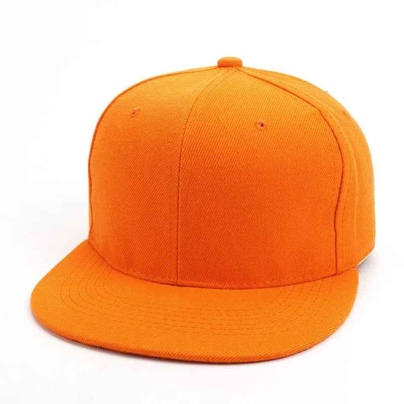 Fashion Unisex Baseball Cap Men Women Hip-Hop Flat-Brimmed Cap Outdoor Snapback Hat Flat Brim Trendy Leisure Adjustable Sun Hats