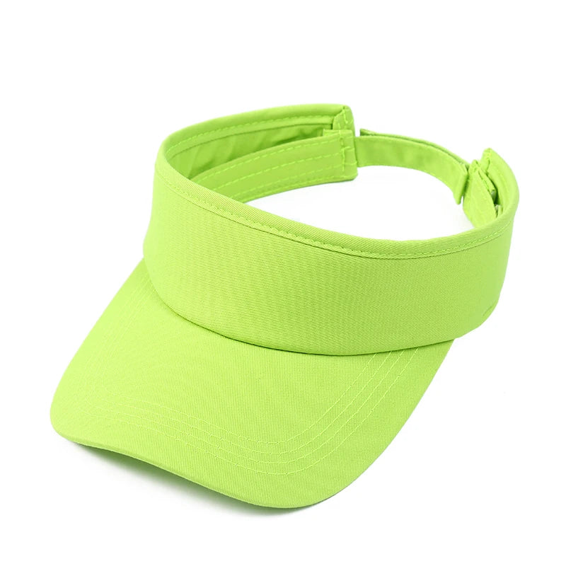 Summer Sun Hats Men Women Cotton Adjustable Visor UV Protection Top Empty Solid Sport Tennis Golf Running Sunscreen Baseball Cap