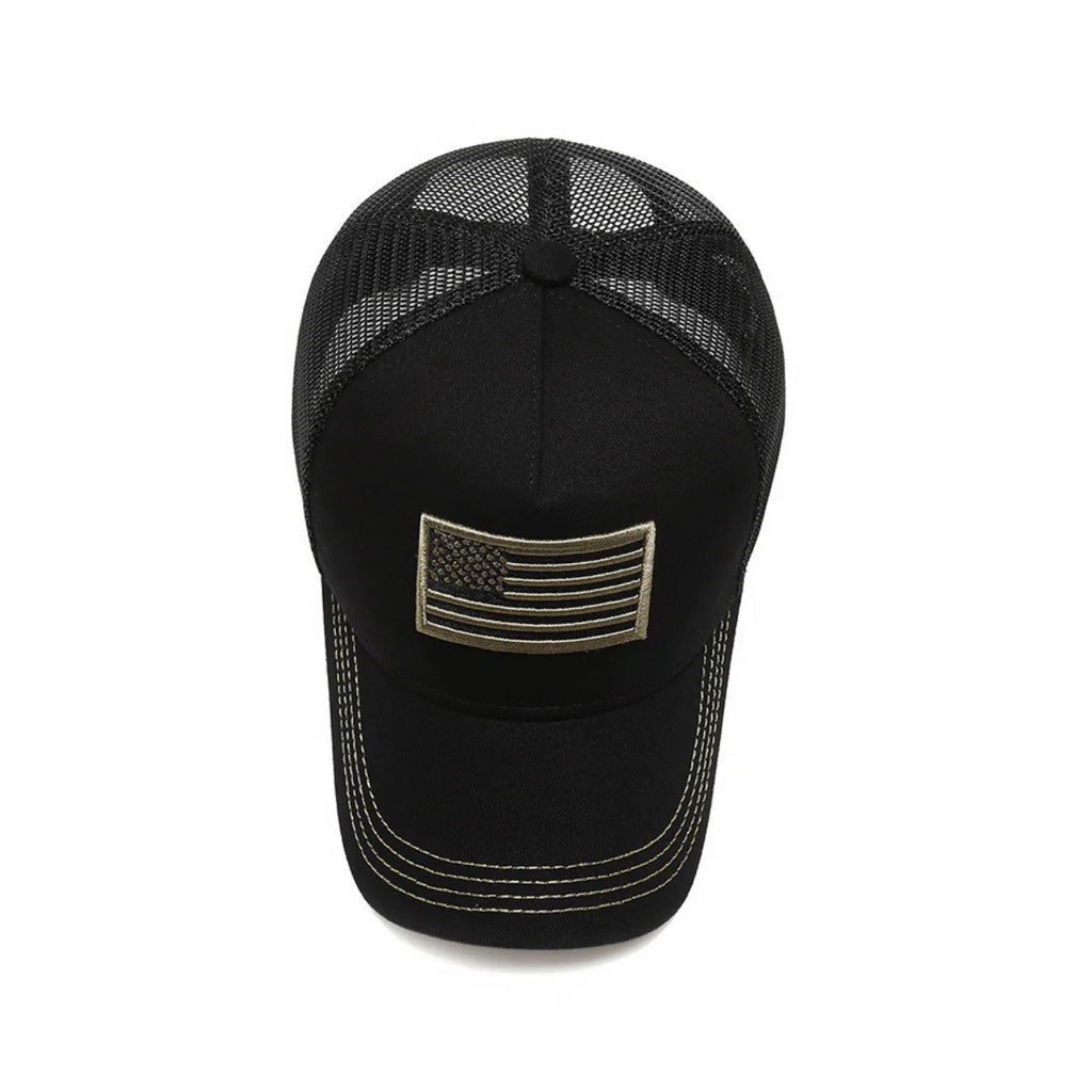 Jupitergear American Flag Trucker Hat with Adjustable Strap | Breathable & Unisex
