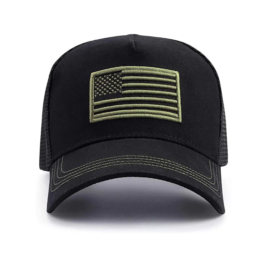Jupitergear American Flag Trucker Hat with Adjustable Strap | Breathable & Unisex