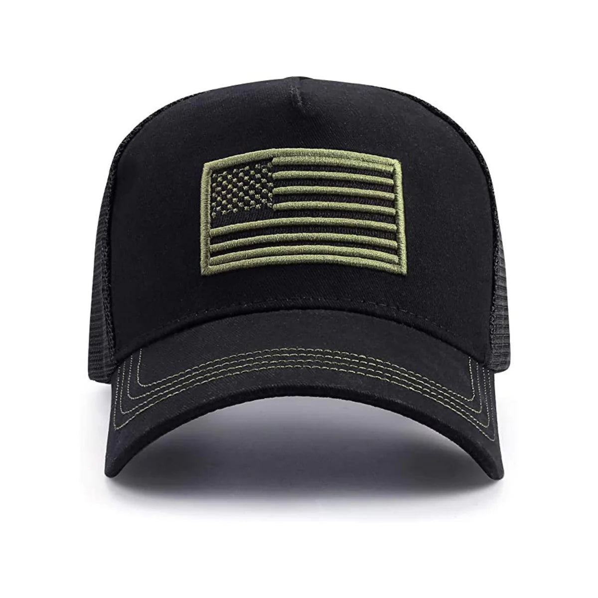 Jupitergear American Flag Trucker Hat with Adjustable Strap | Breathable & Unisex