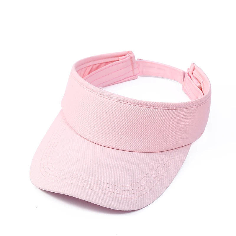 Summer Sun Hats Men Women Cotton Adjustable Visor UV Protection Top Empty Solid Sport Tennis Golf Running Sunscreen Baseball Cap