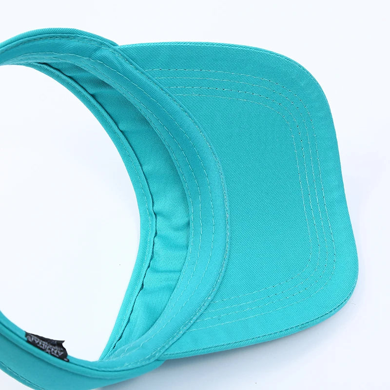 Summer Sun Hats Men Women Cotton Adjustable Visor UV Protection Top Empty Solid Sport Tennis Golf Running Sunscreen Baseball Cap