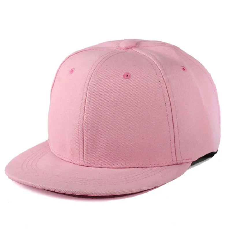 Fashion Unisex Baseball Cap Men Women Hip-Hop Flat-Brimmed Cap Outdoor Snapback Hat Flat Brim Trendy Leisure Adjustable Sun Hats
