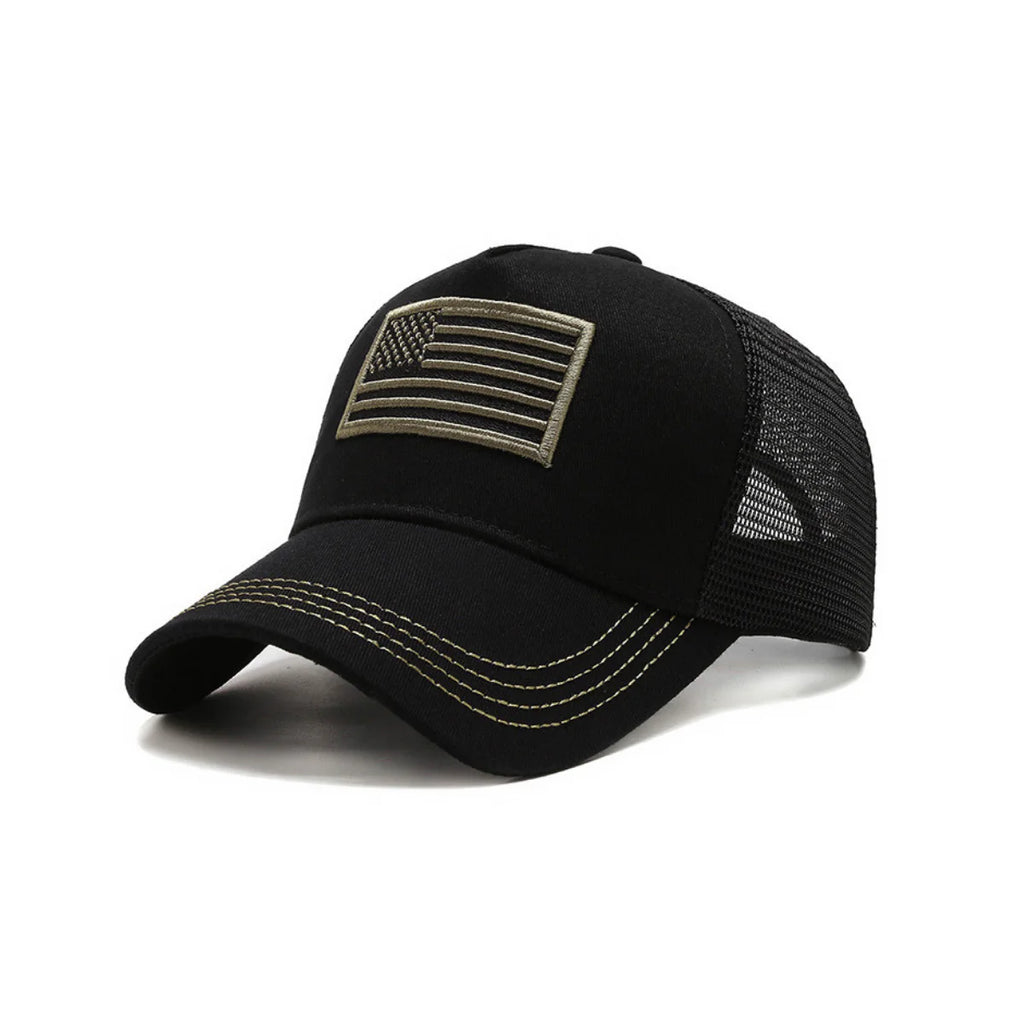 Jupitergear American Flag Trucker Hat with Adjustable Strap | Breathable & Unisex